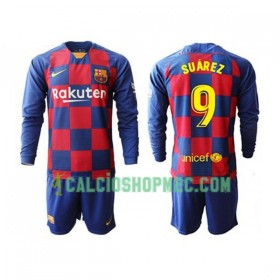 Barcellona Suarez 9 Bambino Maglia Prima 2019/2020 Manica Lunga (+ Pantaloncini)